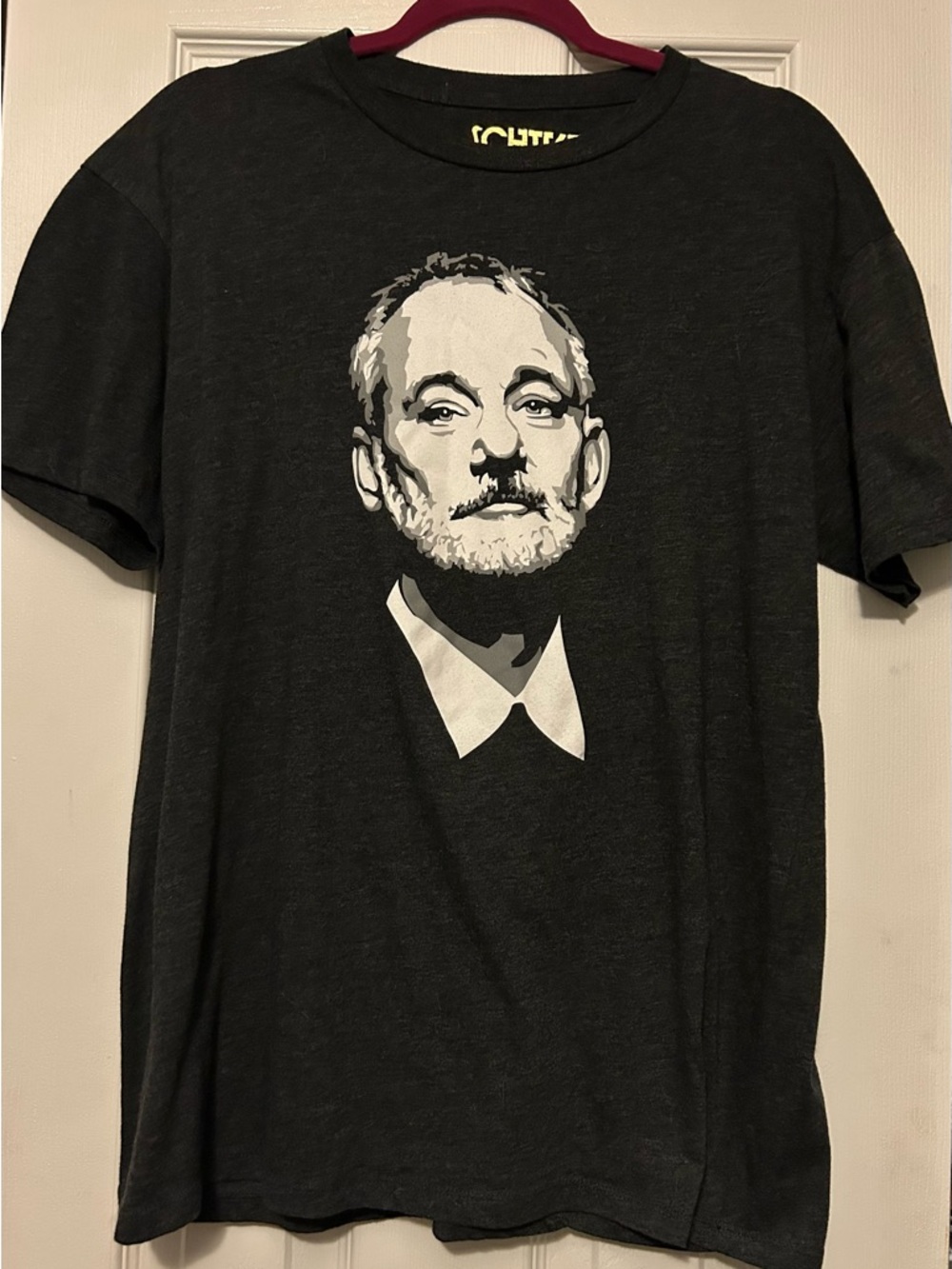 Chive Tees Bill Murray Charcoal Graphic Crew Neck T-Shirt. Large